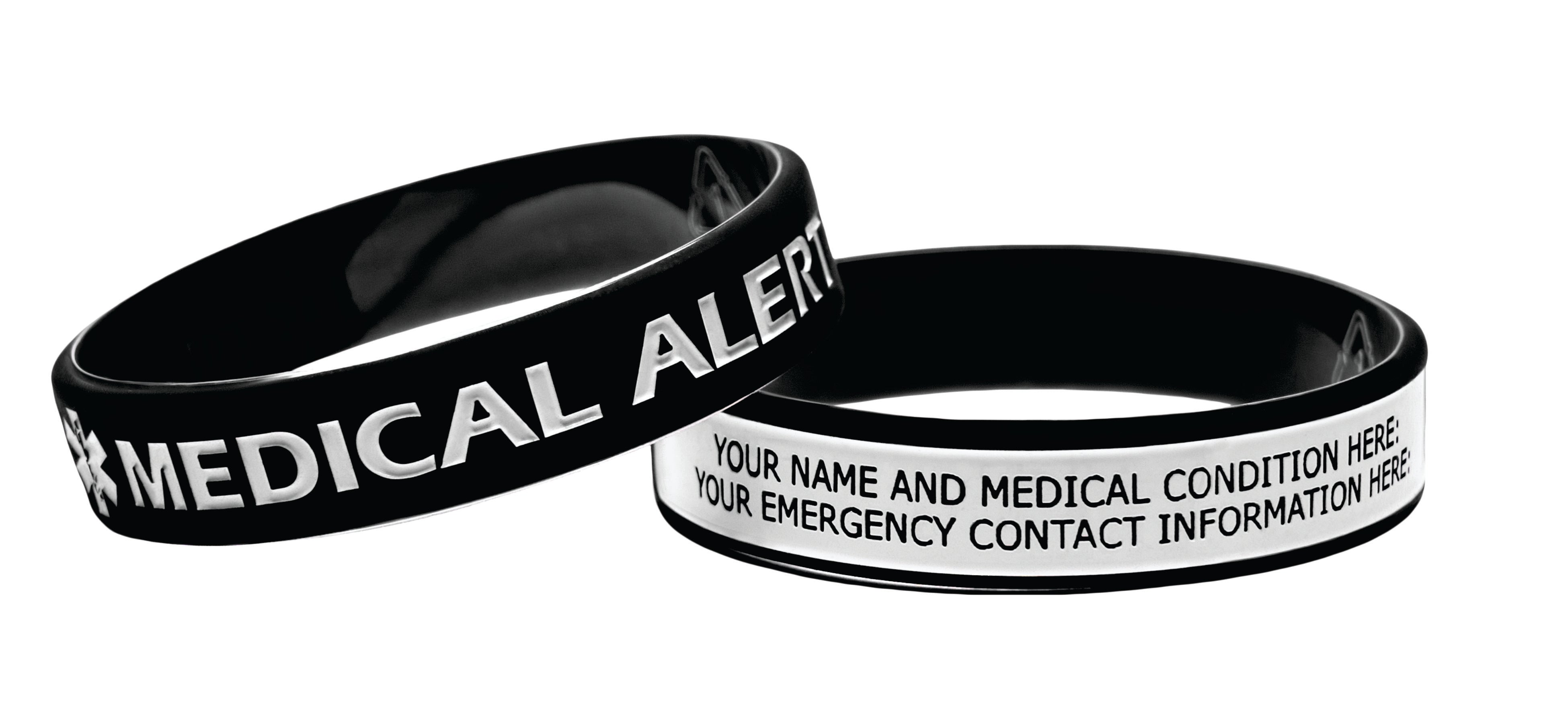 Emergency contact deals wristband