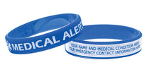 Load image into Gallery viewer, Blue medical alert wristband