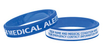 Load image into Gallery viewer, Blue medical alert wristband 
